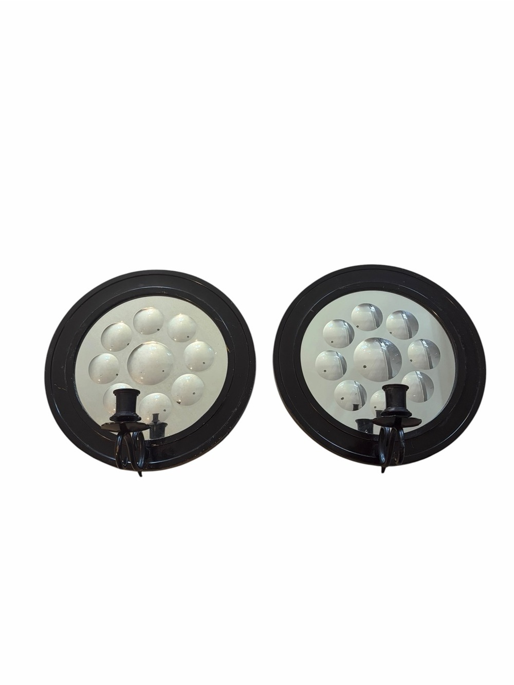 Vintage Victorian-style Sorcerer Mirror Candle Wall Sconce Set
